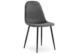 Стул на металлокаркасе Capri dark gray / black (45x51x86)